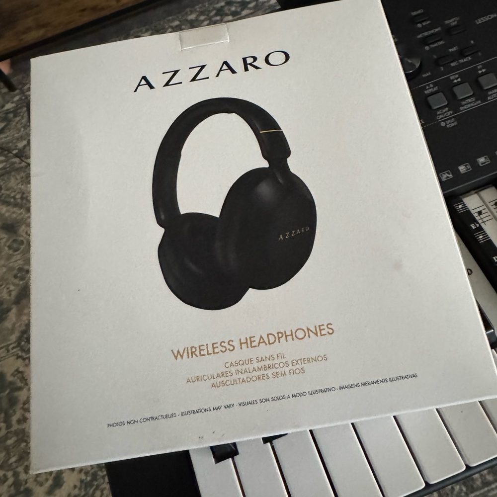 Azzaro Black Wireless Over-Ear Headphones